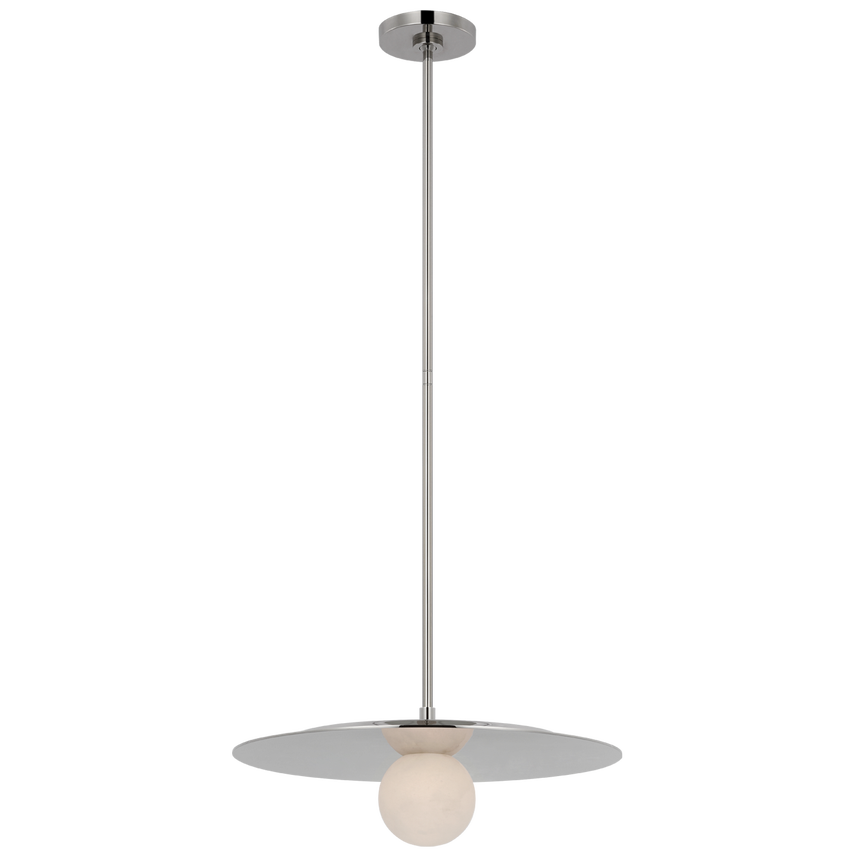 Visual Comfort & Co. Pertica 18" Disc Pendant Ceiling Lights Visual Comfort & Co. Mirrored Antique Brass  