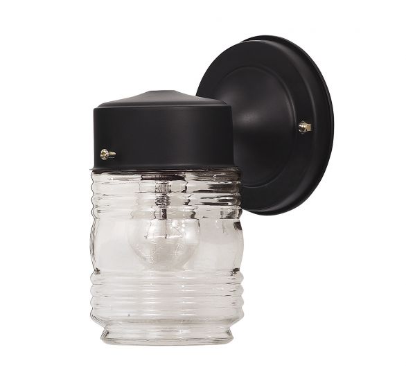 Savoy House Meridian  Outdoor | Wall Lantern Outdoor Wall Lights Savoy House 5x8 Black Clear