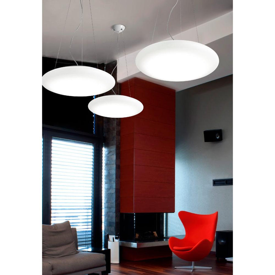 Zafferano America Mentos Pendant Light Pendants Zafferano America Small White Integral LED