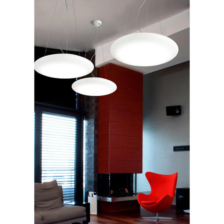 Zafferano America Mentos Pendant Light Pendants Zafferano America Medium White Integral LED