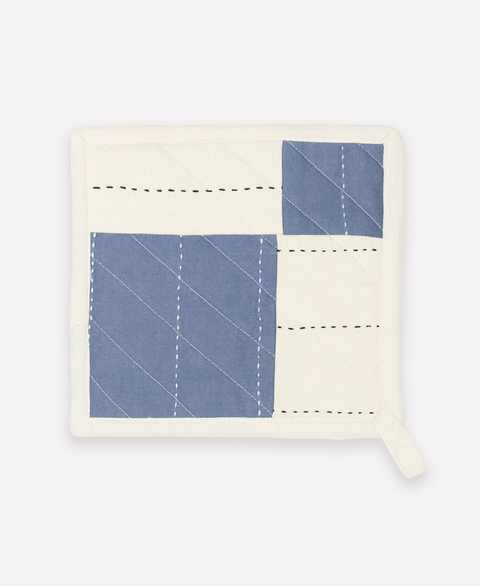 Anchal patchwork Pot Holder | Slate POTS Kitchen Anchal   