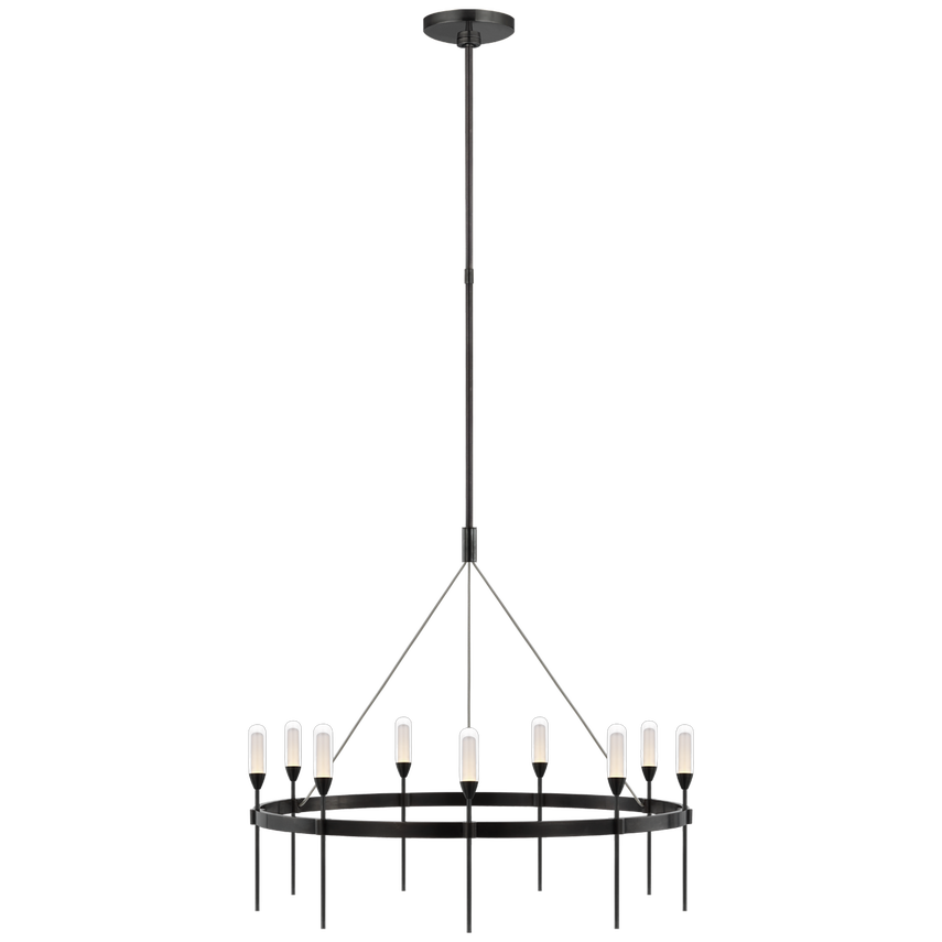 Visual Comfort & Co. Overture Medium Ring Chandelier Ceiling Lights Visual Comfort & Co. Bronze  