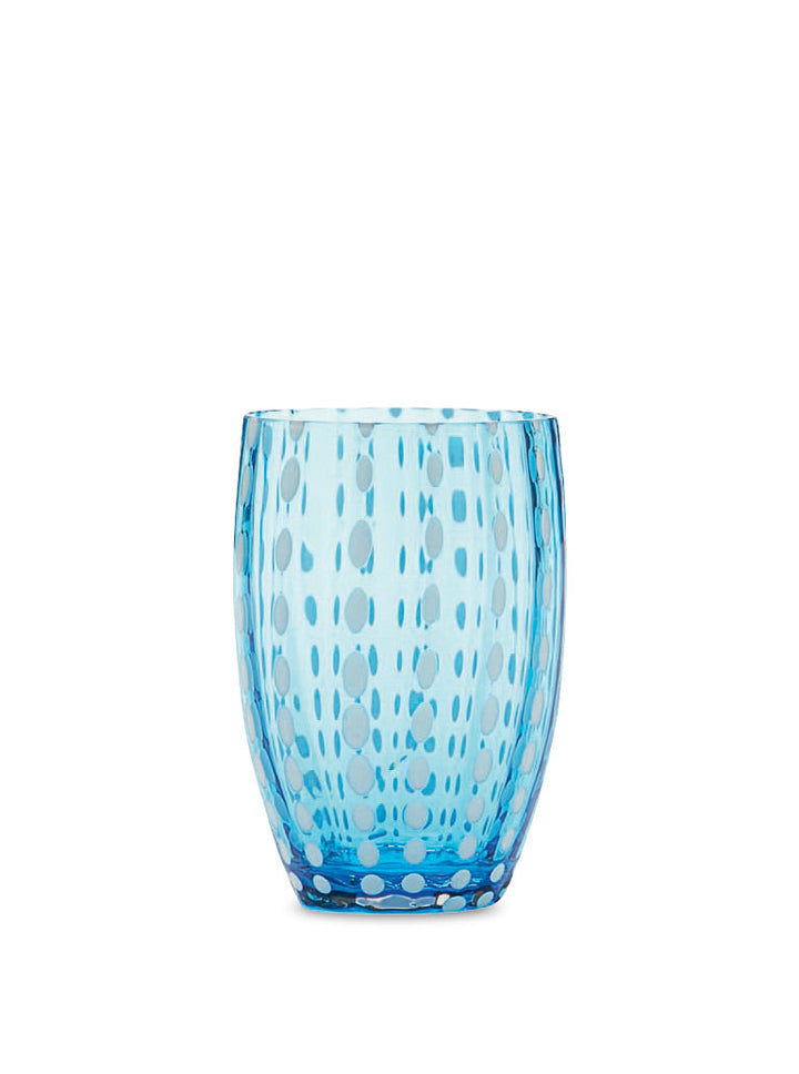 Zafferano America Perle Tumbler Glassware citylgs.store Aquamarine  