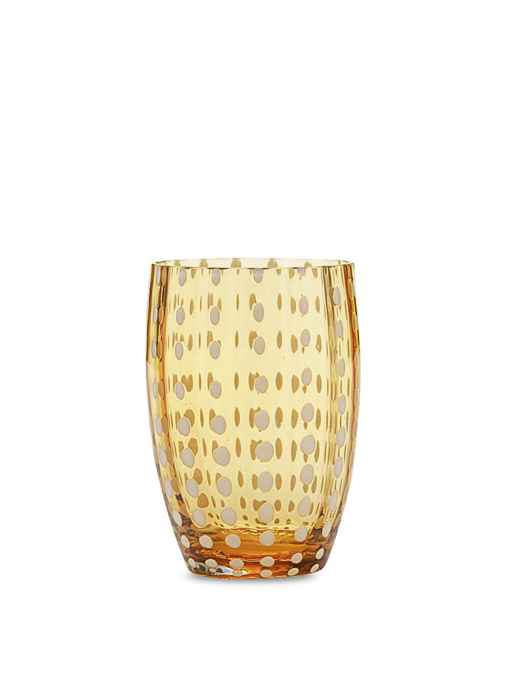 Zafferano America Perle Tumbler Glassware citylgs.store Amber  