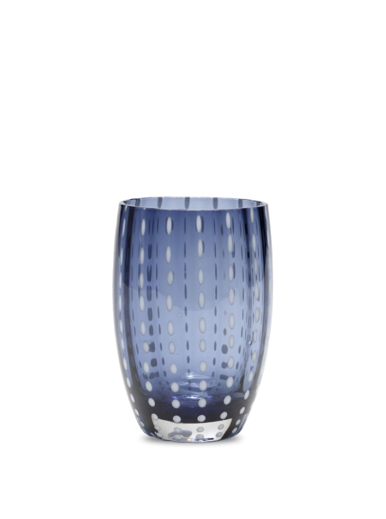 Zafferano America Perle Tumbler Glassware citylgs.store Blue/Grey  