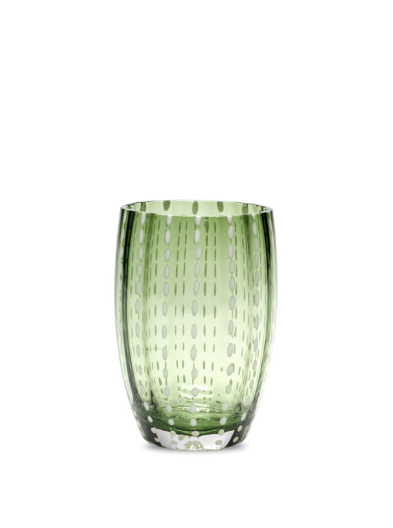 Zafferano America Perle Tumbler Glassware citylgs.store British Green  