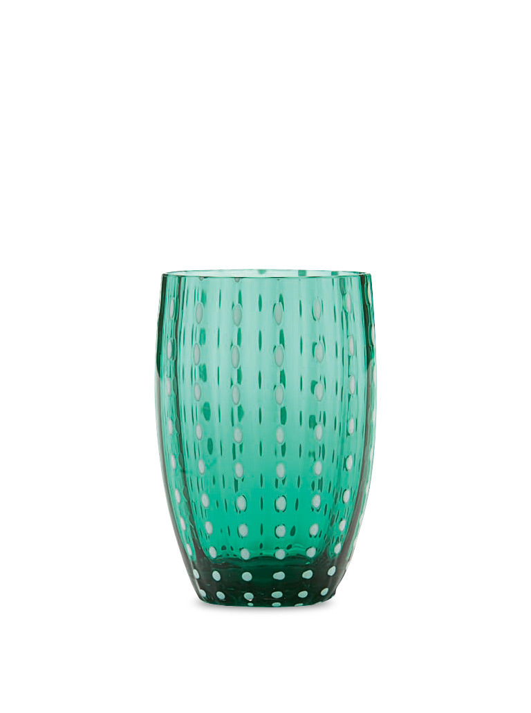 Zafferano America Perle Tumbler Glassware citylgs.store Green  