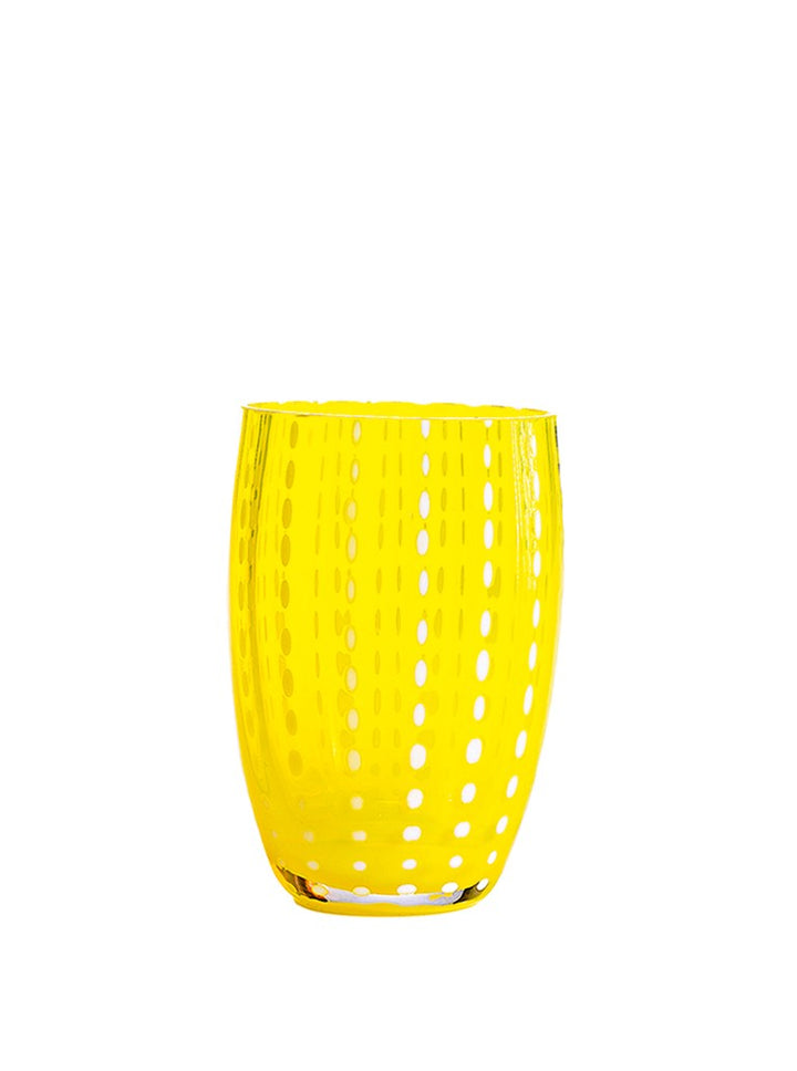 Zafferano America Perle Tumbler Glassware citylgs.store Yellow  