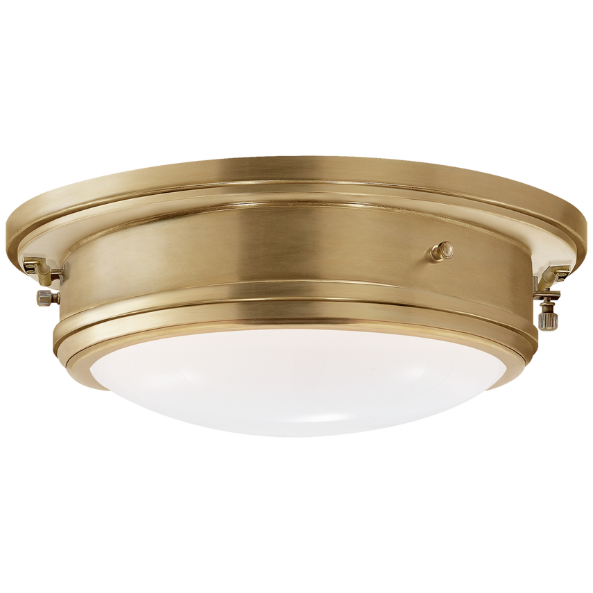 Visual Comfort & Co. Marine Porthole Medium Flush Mount Ceiling Lights Visual Comfort & Co. Natural Brass  