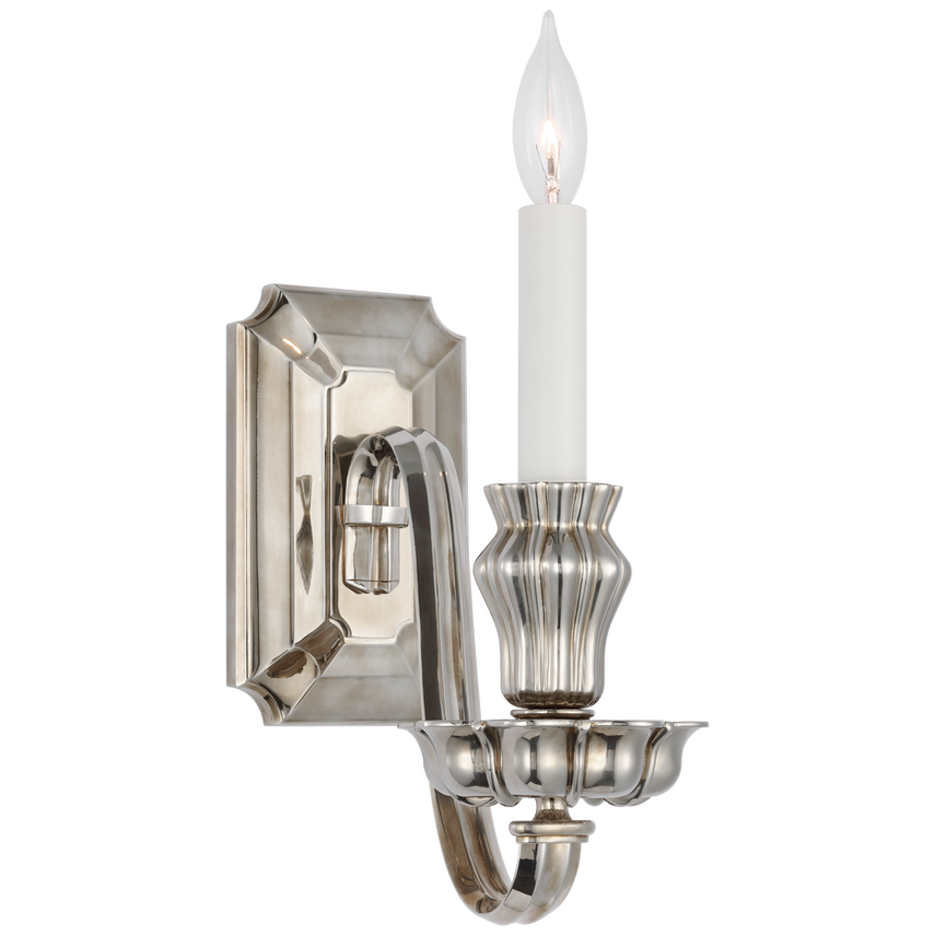 Visual Comfort & Co. Falaise Single Sconce Wall Lights Visual Comfort & Co. Butler's Silver  