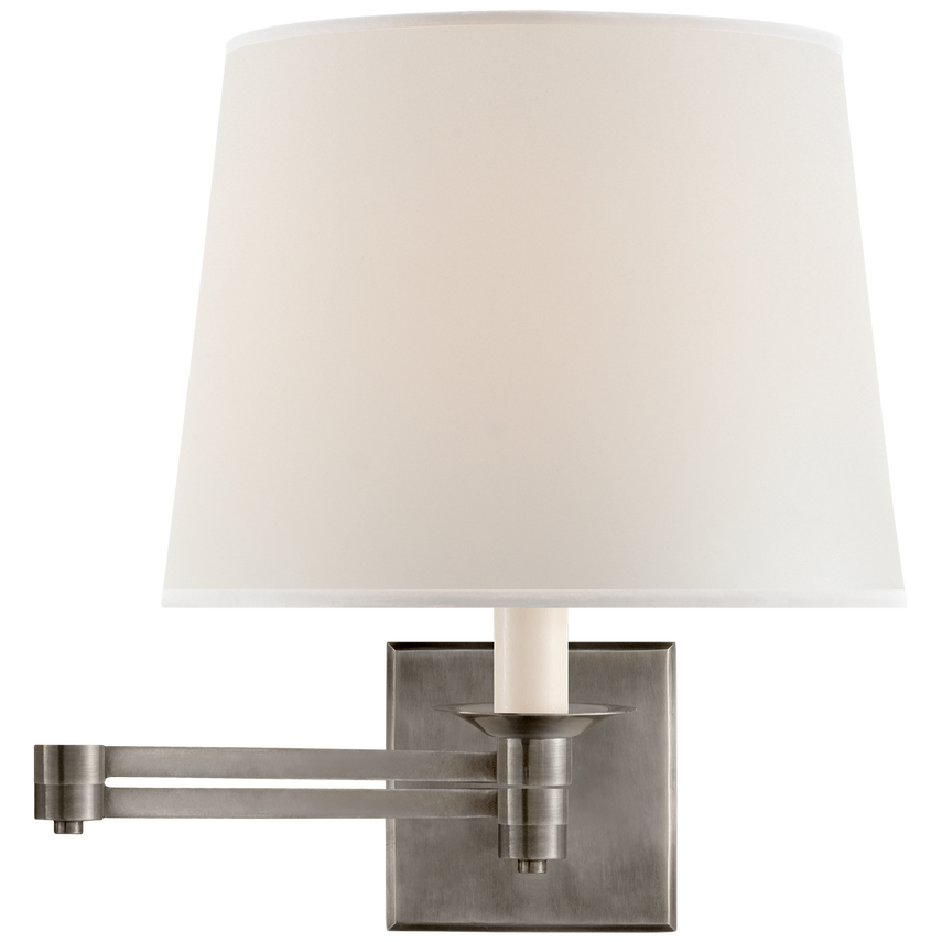 Visual Comfort & Co. Evans Swing Arm Sconce Wall Lights Visual Comfort & Co. Antique Nickel  