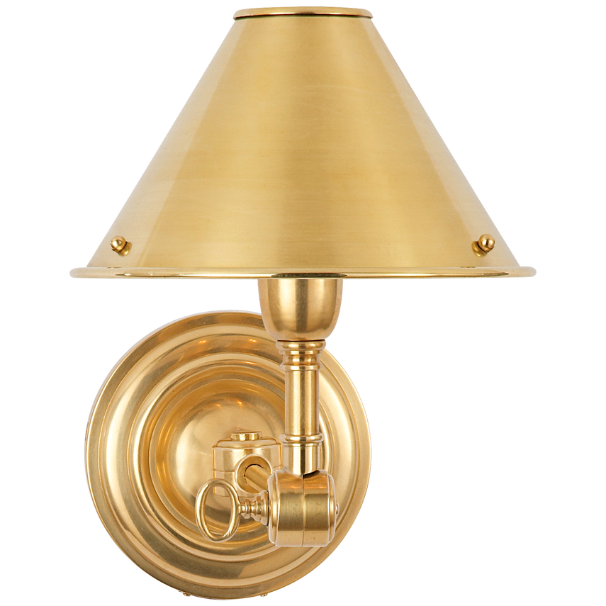 Visual Comfort & Co. Anette Single Sconce Wall Lights Visual Comfort & Co. Natural Brass  