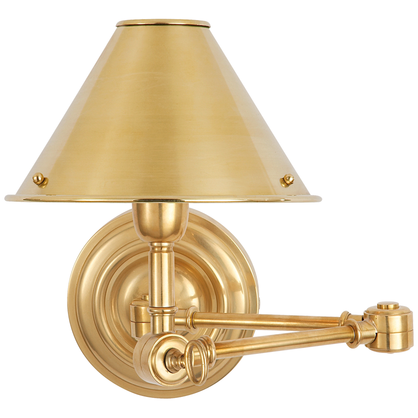 Visual Comfort & Co. Anette Swing Arm Sconce Wall Lights Visual Comfort & Co. Natural Brass  