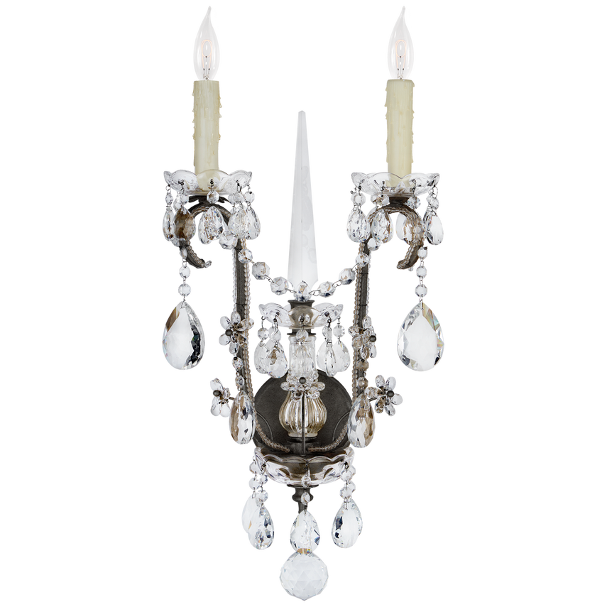 Visual Comfort & Co. Alessandra Large Chandelier Sconce Wall Lights Visual Comfort & Co. Antiqued Gild  