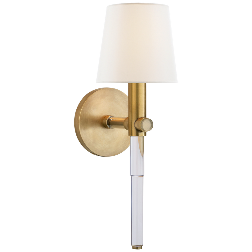 Visual Comfort & Co. Sable Tail Sconce Wall Lights Visual Comfort & Co. Crystal with Brass  