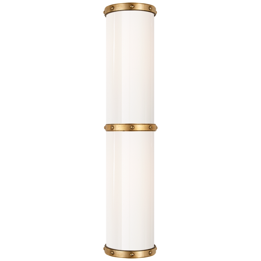 Visual Comfort & Co. Bleeker Double Bath Sconce Wall Lights Visual Comfort & Co. Polished Nickel  