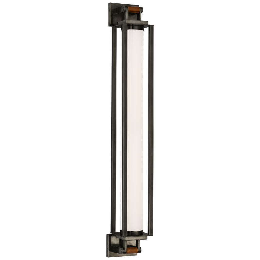 Visual Comfort & Co. Northport 32" Linear Sconce Wall Lights Visual Comfort & Co. Bronze and Teak  