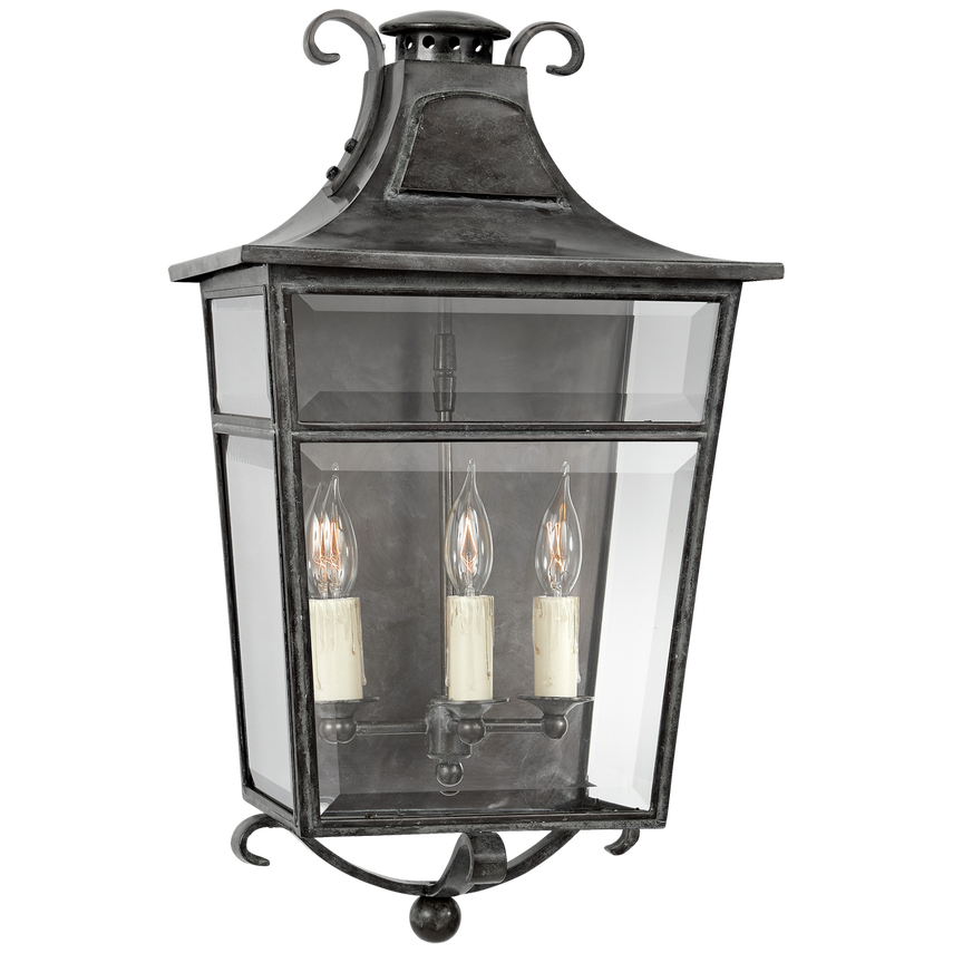 Visual Comfort & Co. Carrington Medium Sconce Outdoor Lighting Visual Comfort & Co. Weathered Verdigris  