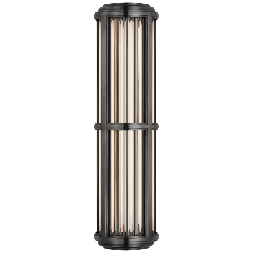 Visual Comfort & Co. Perren Medium Wall Sconce Wall Lights Visual Comfort & Co. Bronze and Glass Rods  