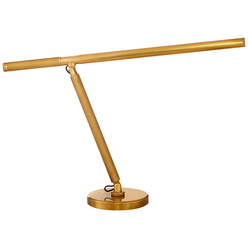 Visual Comfort & Co. Barrett Knurled Boom Arm Desk Light Table Lamps Visual Comfort & Co. Natural Brass  