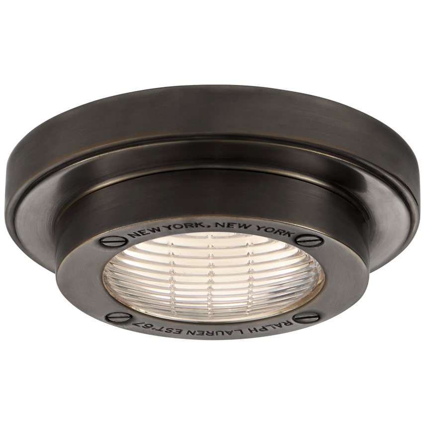 Visual Comfort & Co. Grant 4.5" Solitaire Flush Mount Ceiling Lights Visual Comfort & Co. Polished Nickel  