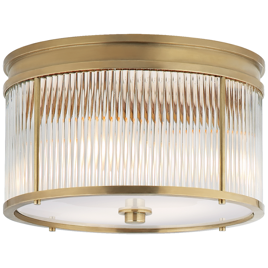 Visual Comfort & Co. Allen Medium Round Flush Mount Ceiling Flush Mounts Visual Comfort & Co. Natural Brass  