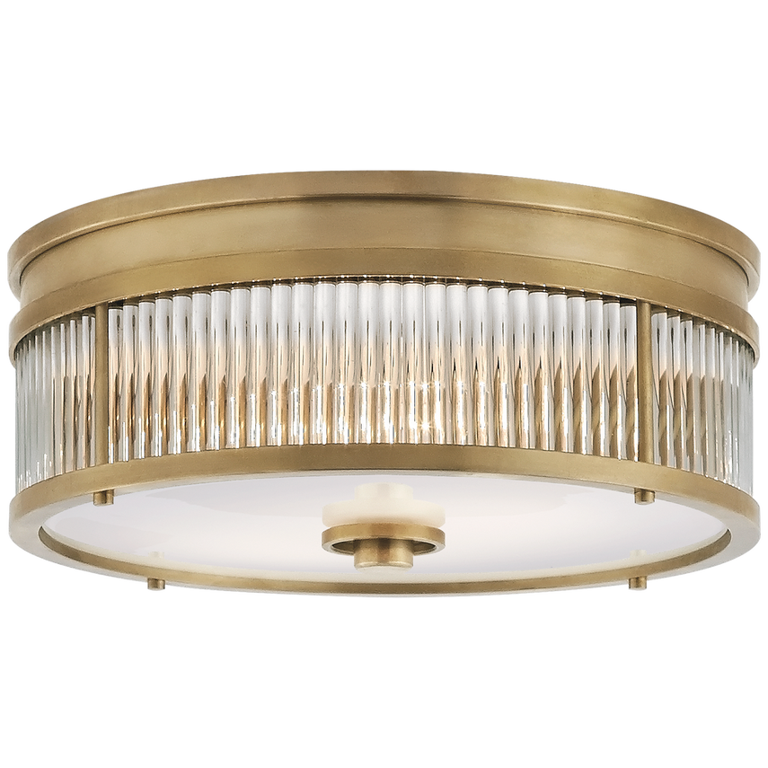 Visual Comfort & Co. Allen Small Round Flush Mount Ceiling Lights Visual Comfort & Co. Natural Brass  