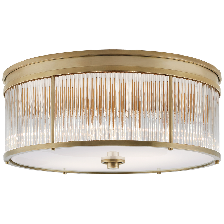 Visual Comfort & Co. Allen Large Round Flush Mount Ceiling Lights Visual Comfort & Co. Natural Brass  