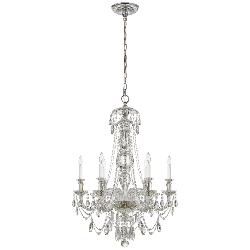 Visual Comfort & Co. Daniela Medium One-Tier Chandelier Ceiling Lights Visual Comfort & Co. Crystal  