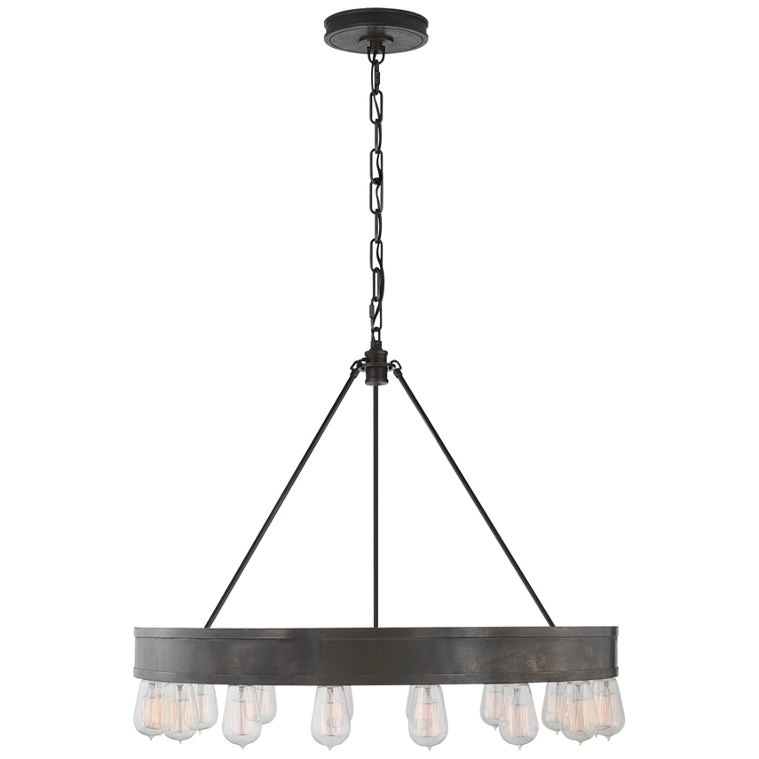 Visual Comfort & Co. Roark 30" Modular Ring Chandelier Chandeliers Visual Comfort & Co. Polished Nickel  