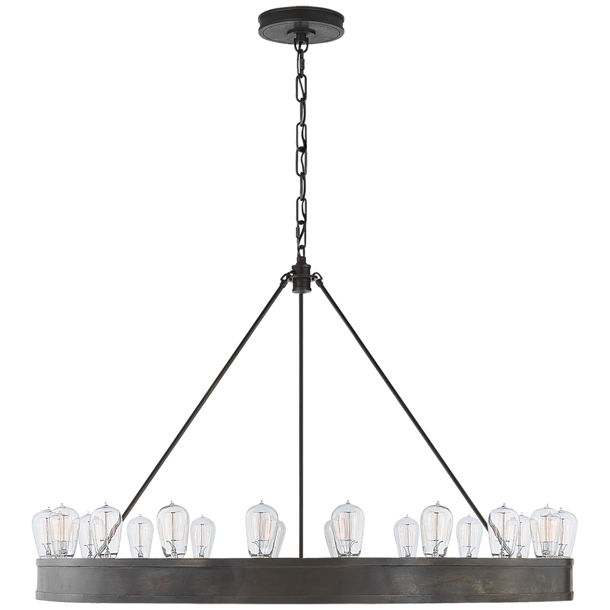 Visual Comfort & Co. Roark 40" Modular Ring Chandelier Ceiling Lights Visual Comfort & Co. Polished Nickel  