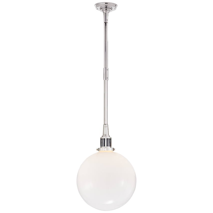 Visual Comfort & Co. McCarren Small Globe Pendant Ceiling Lights Visual Comfort & Co. Polished Nickel  