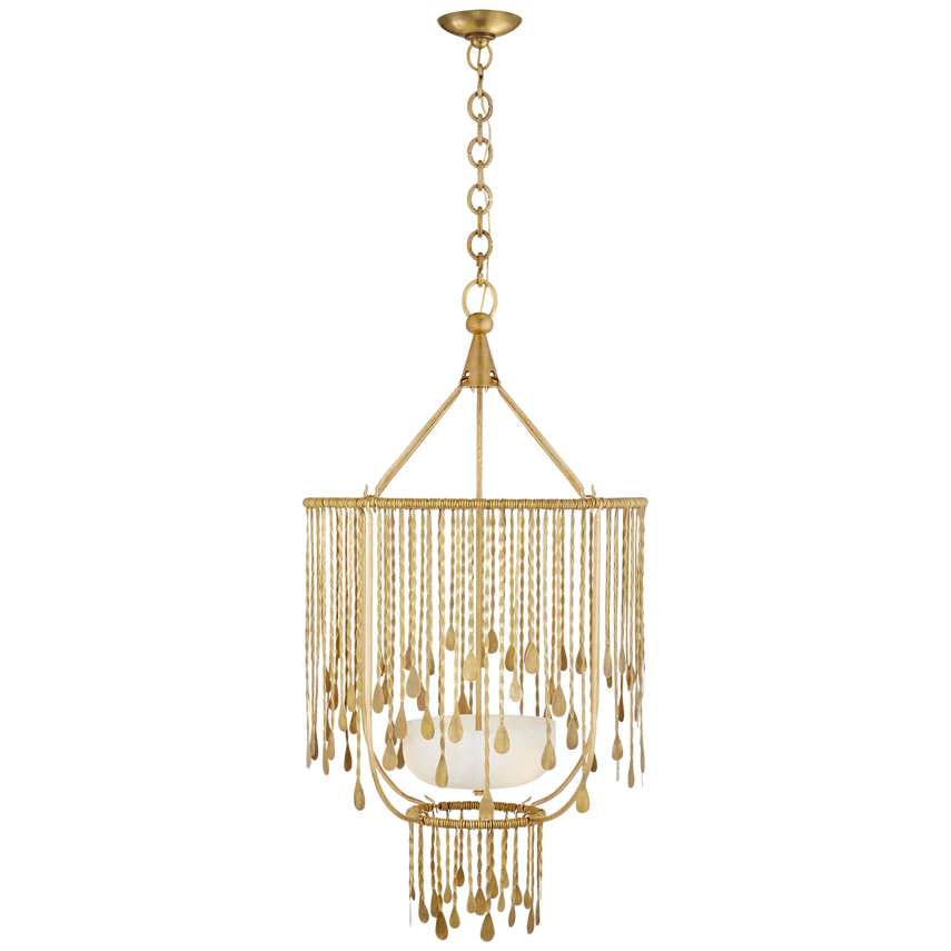 Visual Comfort & Co. Kayla Medium Sculpted Chandelier Ceiling Lights Visual Comfort & Co. Natural Brass  