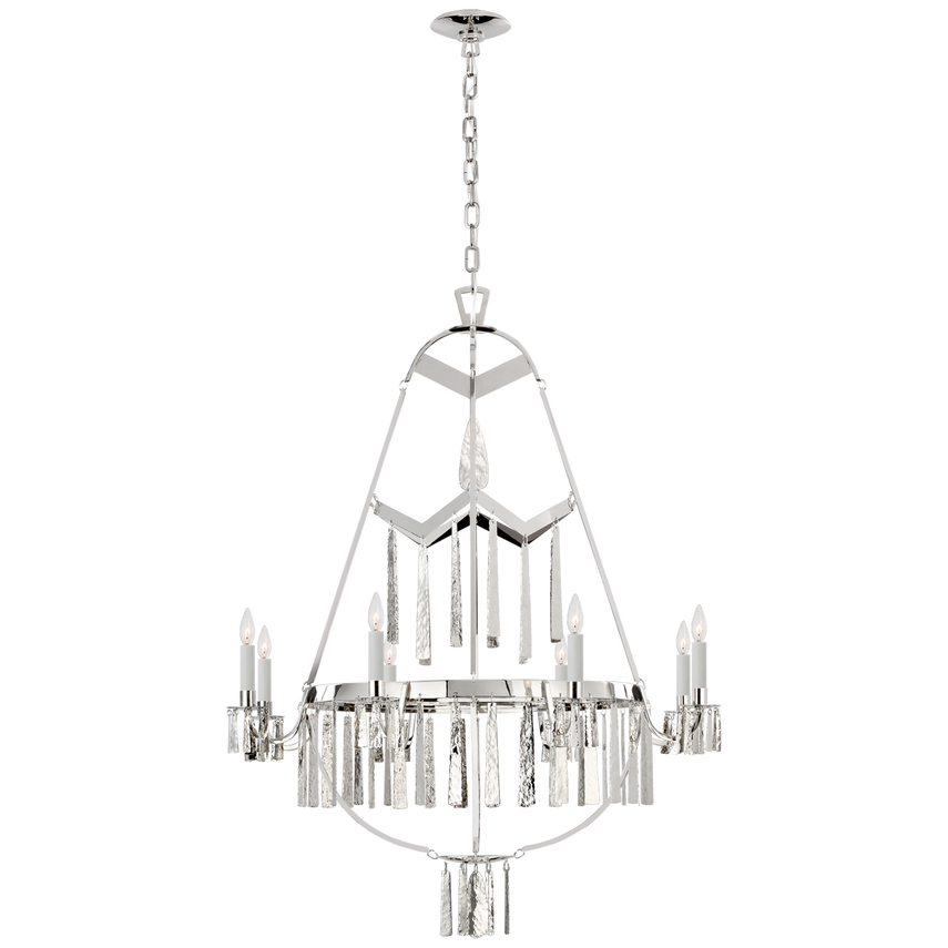 Visual Comfort & Co. Natalie Large Chandelier Ceiling Lights Visual Comfort & Co. Polished Nickel  