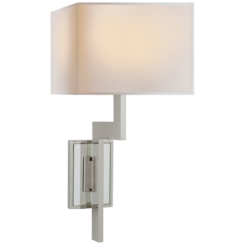 Visual Comfort & Co. Angle Mirror Sconce Wall Lights Visual Comfort & Co. Polished Nickel  