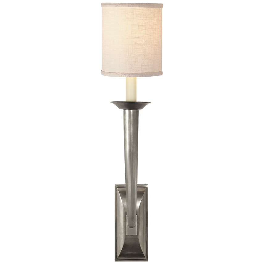 Visual Comfort & Co. French Deco Horn Sconce Wall Sconces Visual Comfort & Co. Antique Nickel  