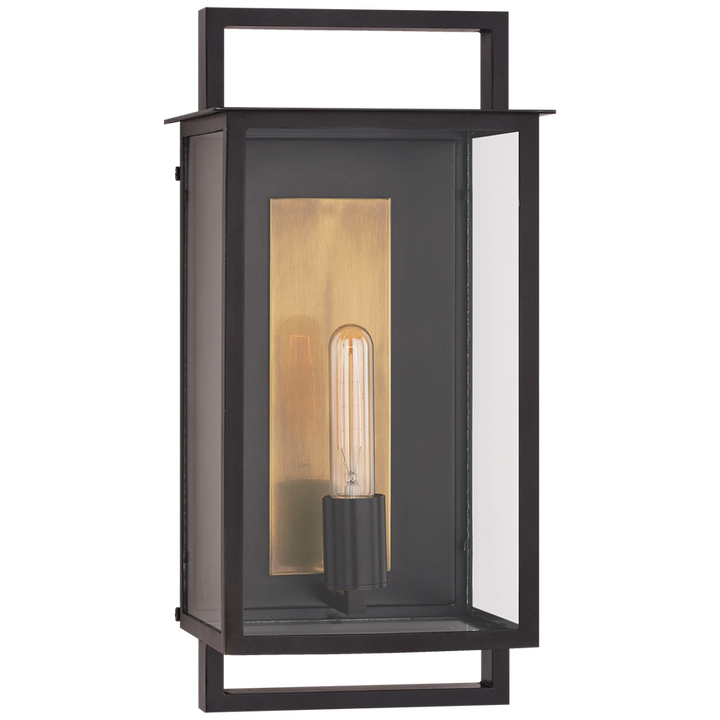 Visual Comfort & Co. Halle Medium Wall Lantern Outdoor Flush Mounts Visual Comfort & Co. Aged Iron  