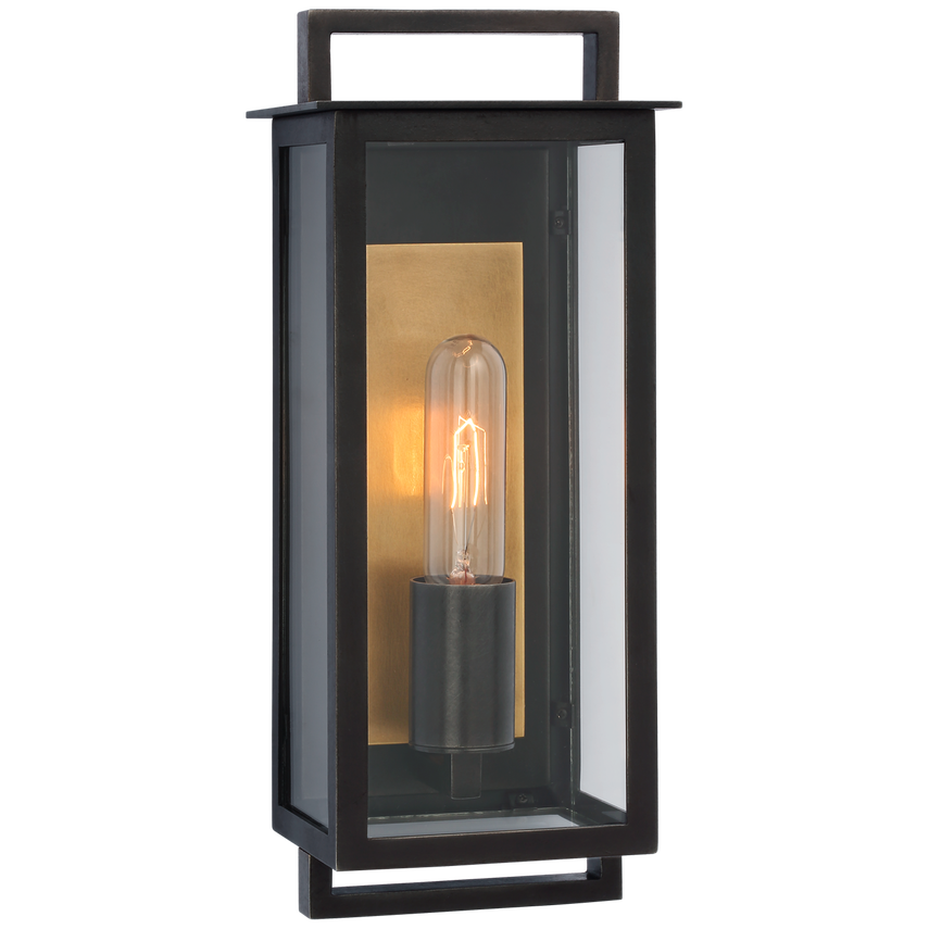 Visual Comfort & Co. Halle Small Narrow Wall Lantern Outdoor Lighting Visual Comfort & Co. Aged Iron  