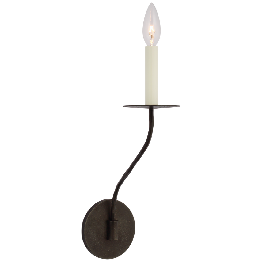 Visual Comfort & Co. Belfair Medium Single Sconce Wall Lights Visual Comfort & Co. Aged Iron  