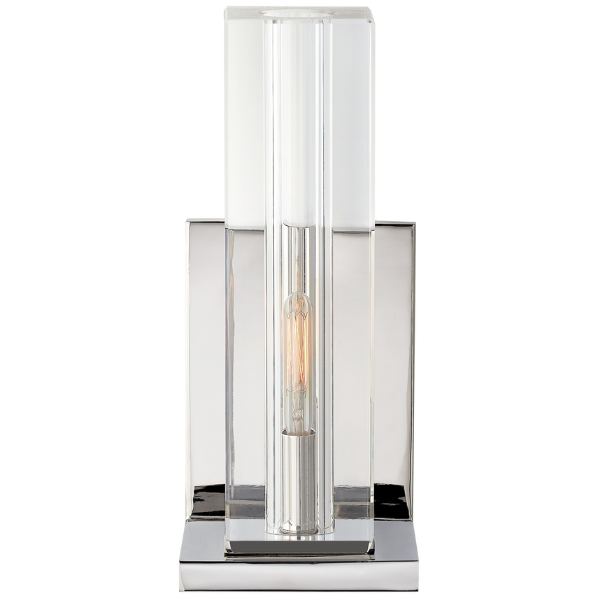 Visual Comfort & Co. Ambar Tall Wall Light Wall Lights Visual Comfort & Co. Crystal and Polished Nickel  