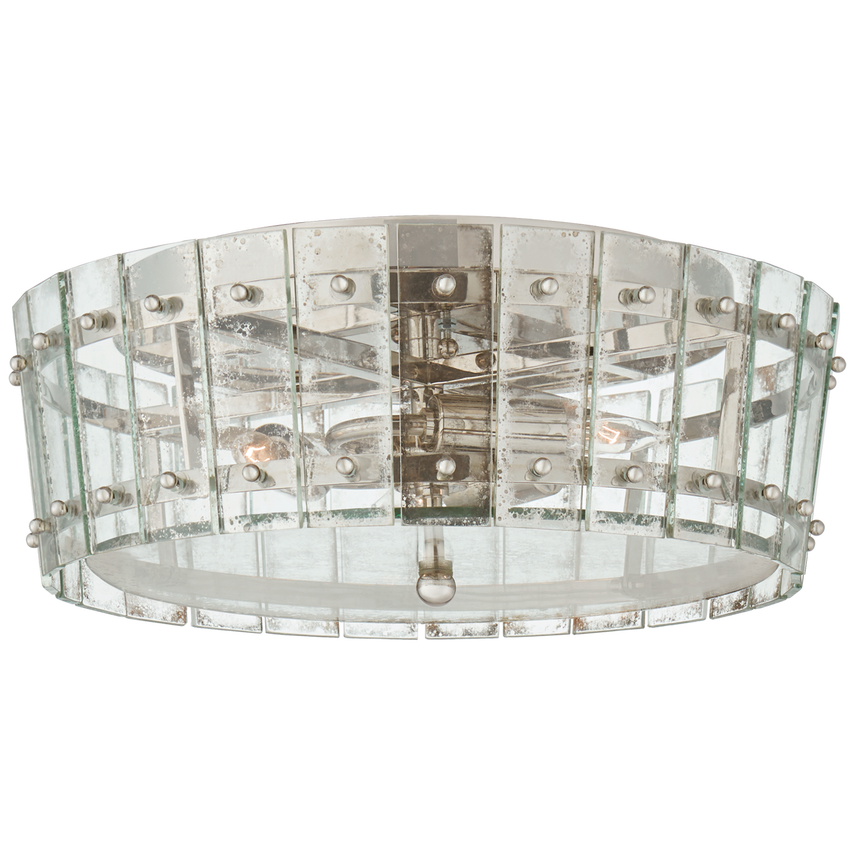 Visual Comfort & Co. Cadence Medium Single-Tier Flush Mount Ceiling Lights Visual Comfort & Co. Hand-Rubbed Antique Brass  