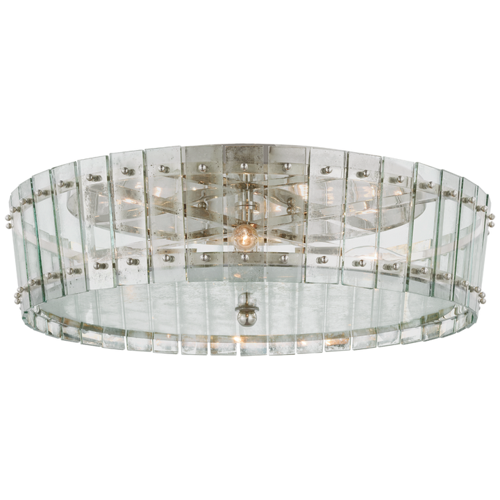 Visual Comfort & Co. Cadence Large Single-Tier Flush Mount Ceiling Flush Mounts Visual Comfort & Co. Hand-Rubbed Antique Brass  