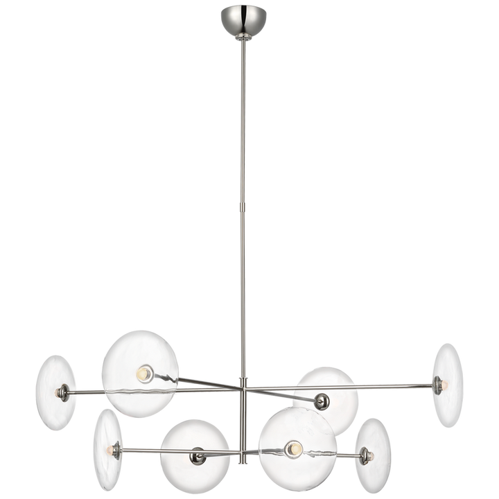 Visual Comfort & Co. Calvino X-Large Radial Chandelier Chandeliers Visual Comfort & Co. Aged Iron and Hand-Rubbed Antique Brass  