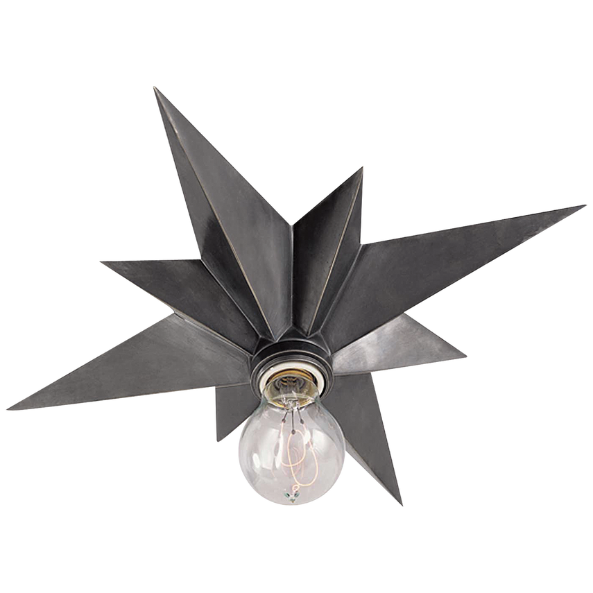 Visual Comfort & Co. Star Flush Mount Ceiling Lights Visual Comfort & Co. Antique Silver  