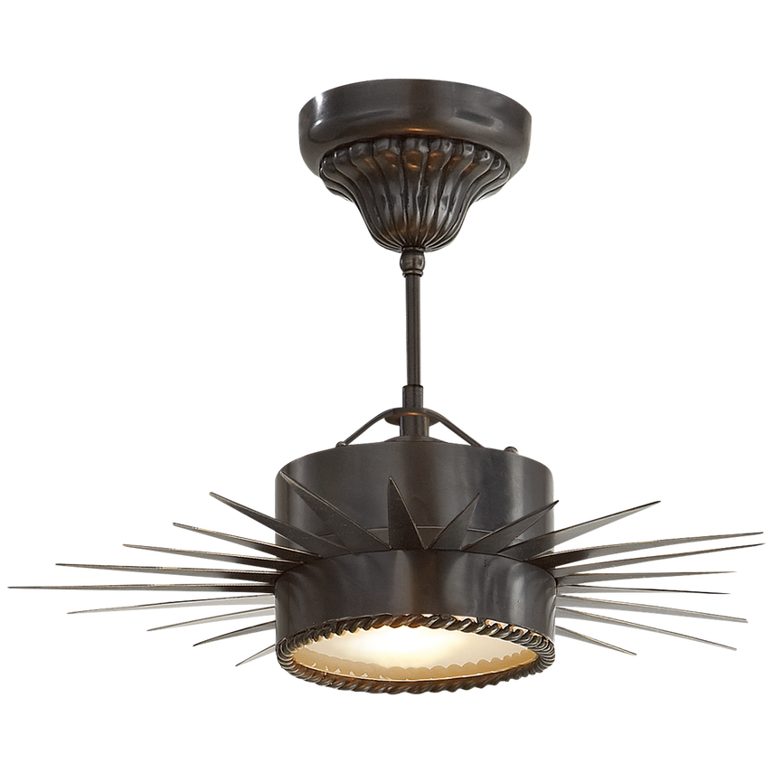 Visual Comfort & Co. Soleil Small Semi-Flush Ceiling Lights Visual Comfort & Co. Bronze  