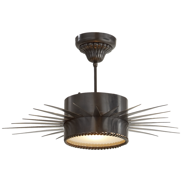 Visual Comfort & Co. Soleil Medium Semi-Flush Ceiling Flush Mounts Visual Comfort & Co. Bronze  