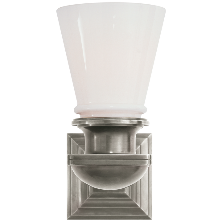 Visual Comfort & Co. New York Subway Single Light Wall Sconces Visual Comfort & Co. Antique Nickel  