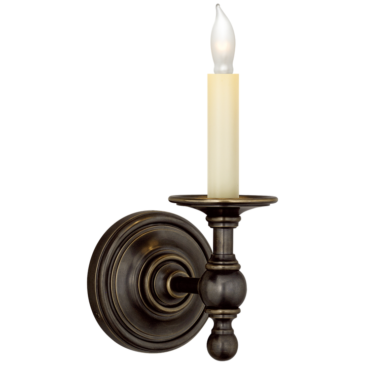 Visual Comfort & Co. Classic Single Sconce Wall Sconces Visual Comfort & Co. Bronze  