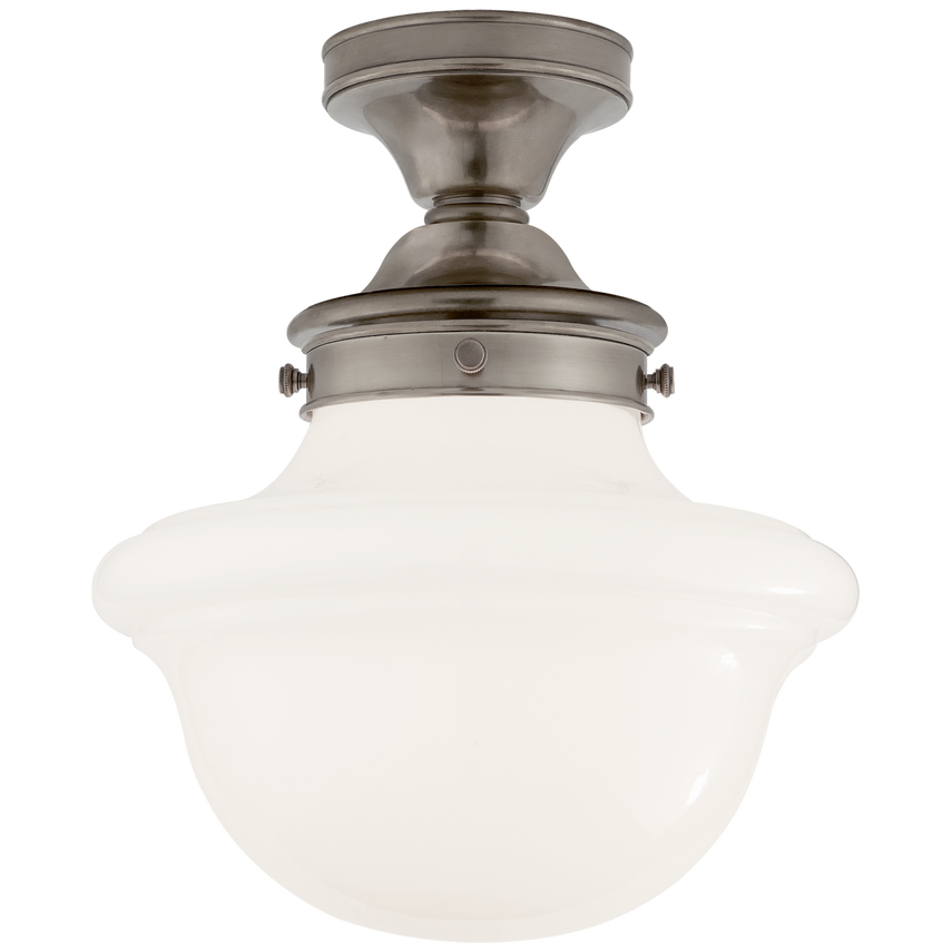 Visual Comfort & Co. Edmond Flush Mount Ceiling Lights Visual Comfort & Co. Antique Nickel  