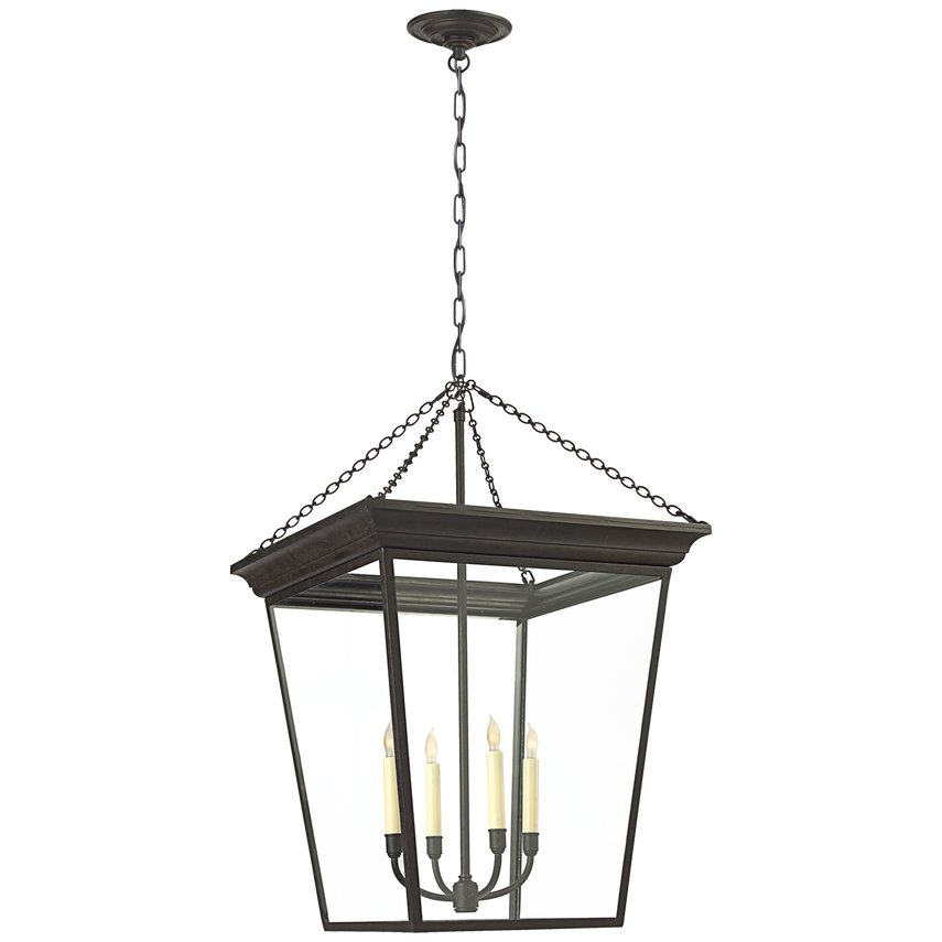 Visual Comfort & Co. Cornice Large Lantern Ceiling Lights Visual Comfort & Co. Blackened Rust  